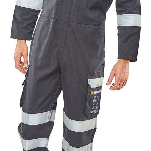 Beeswift ARC Flash Coverall Navy Blue 48