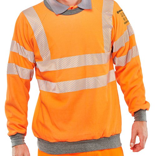 Beeswift ARC GO/RT High Visibility Sweatshirt Orange 6XL