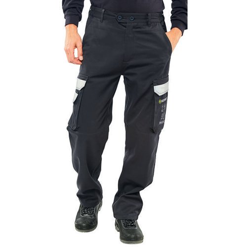 Beeswift Arc Flash Trousers Navy Blue 28T
