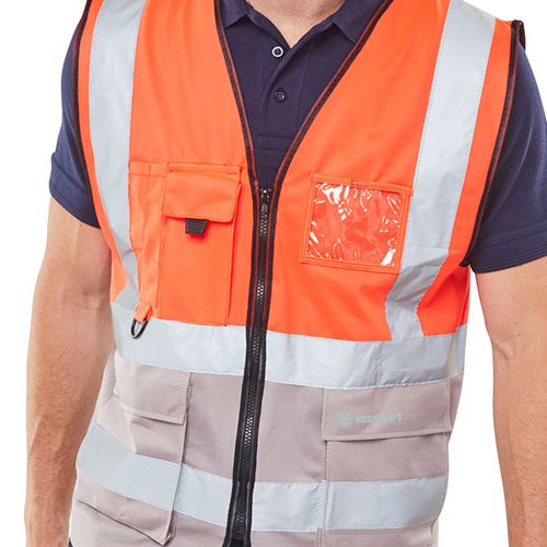 BSW24497 Beeswift High Visibility Two Tone Executive Waistcoat