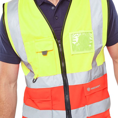 BSW24518 Beeswift High Visibility Two Tone Executive Waistcoat