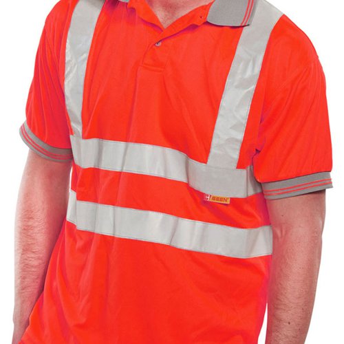 Beeswift High Visibility Short Sleeve Polo Shirt BSW24678