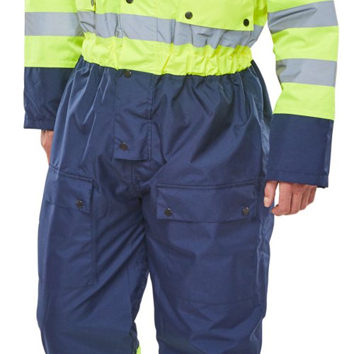 Beeswift Two Tone Hi Visibility Thermal Waterproof Coverall Beeswift