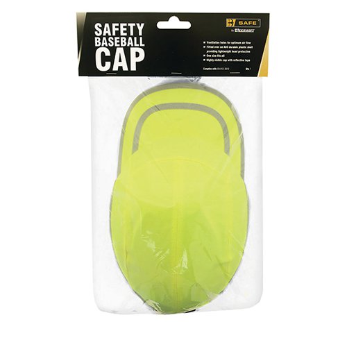 Beeswift Safety High Visibility Baseball Cap with Reflective Tape Saturn Yellow