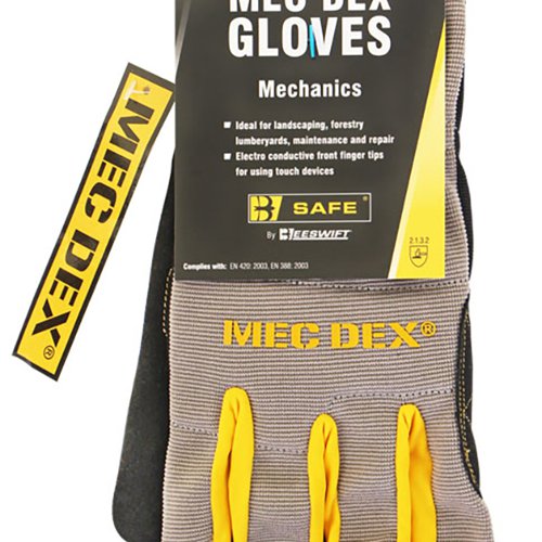 Beeswift Mec-DexPassion Plus Gloves 1 Pair Grey XL