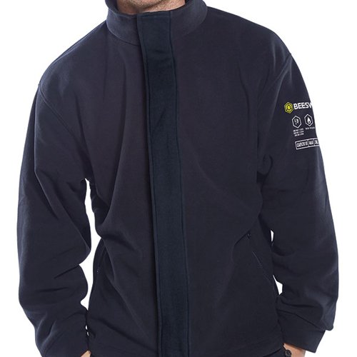 BSW29500 | This ARC Compliant sweatshirt is made from 300gsm 60/40 Modacrylic/Cotton with anti-static grid. The fire retardant properties will not diminish with repeated laundering. Features full length zip closure with storm flap. Machine washable at 40 degrees up to a maximum of 5 wash cycles. Machine washable at 40 degrees up to a maximum of 5 wash cycles.