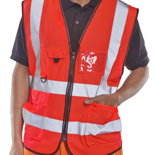 Beeswift Executive High Visibility Waistcoat Red M