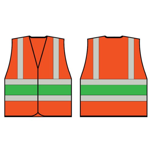 Beeswift High Visibility Vest Orange/Green 2XL