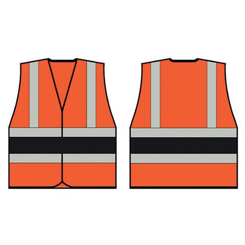 Beeswift High Visibility Vest Orange/Black 2XL