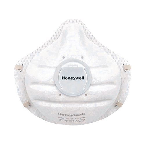 The Honeywell Superone FFP3 Face Mask is economic, simple and effective with a unique design and shape. The mask shape is maintained throughout use with no pressure on the face for increased comfort. The inner layer is ultra-light and ultra-soft and is soft on the skin to avoid irritation. Easy breathing for greater acceptance over time. Quick and easy adjustment, the mask is highly effective and safe and fits all faces. The moving nasal element is compatible with goggles offering excellent field of vision. The mask has a high-performance exhalation valve and protected valve membrane on the front for minimal risk of damage and leakage for increased safety.
