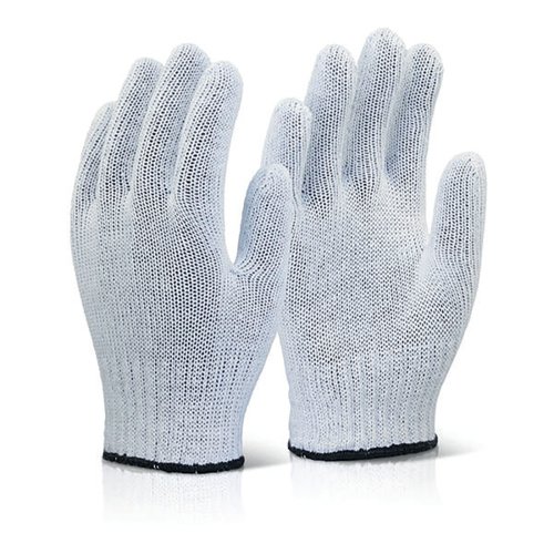 Beeswift Mixed Fibre Gloves (Pack of 240) White One Size