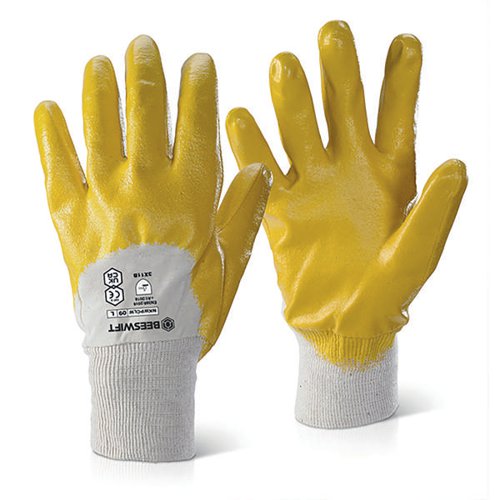 Beeswift Nitrile K/W P/C L/W Gloves (Pack of 10) Beeswift