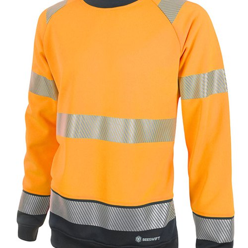 Beeswift High Visibility Two Tone Sweatshirt Orange/Black 3XL