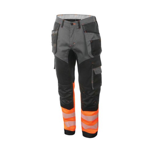 High Visibility Two Tone Trousers Orange/Black 28R
