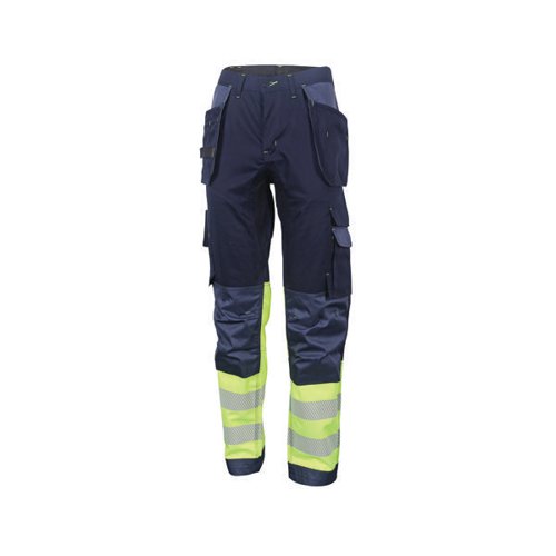 High Visibility Two Tone Trousers Saturn Yellow/Navy 28S