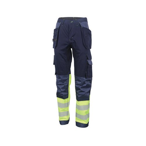 High Visibility Two Tone Trousers Saturn Yellow/Navy 36S
