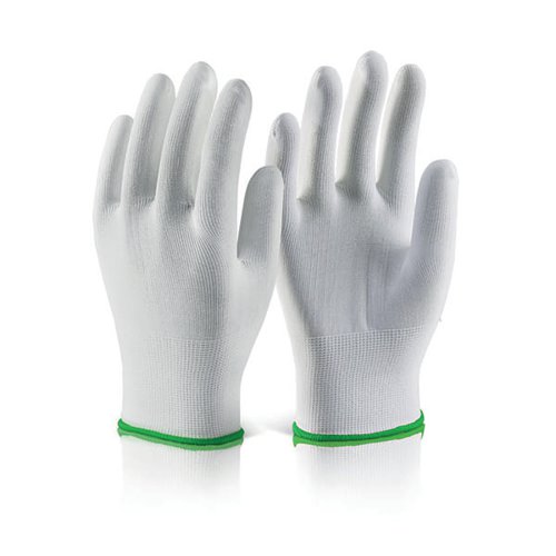 Beeswift Polyester Knitted Liner Gloves (Pack of 10) White XL