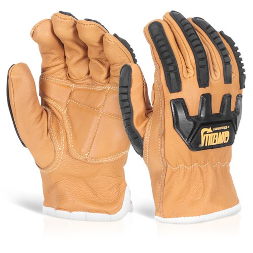 Beeswift Glovezilla Impact ARC Flash Drivers Gloves 1 Pair Brown 2XL