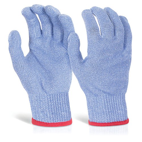 Beeswift Glovezilla Cut Resistant Food Safe Gloves 1 Pair Blue L