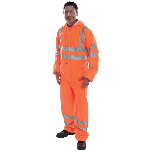 Beeswift Bseen PU Breathable Coverall Orange S