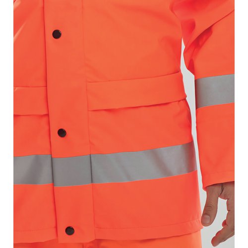 BSW35259 Beeswift Bseen High Visibility PU Jacket Orange L