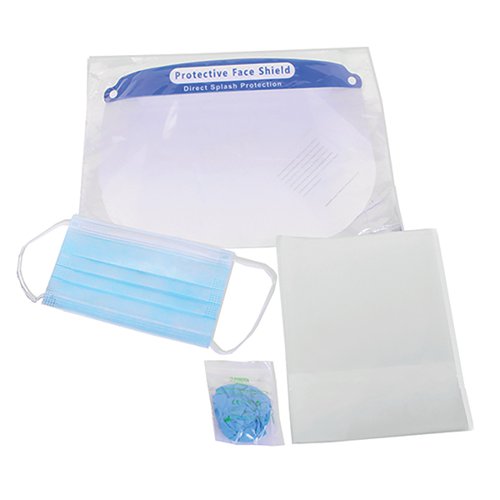 This kit has been designed specifically for those in a workplace who are unable to maintain social distancing because of their work requirements. Kit comprises of Faceshield, 3-Ply disposable face mask, apron and a pair of disposable gloves. Single person issue, easy to control and cost. Suitable for First Aiders, Teachers, Carers, Assembly Line Workers, Police, Customs, Retail, Operations, Food and Takeaway outlets and Trade counters.