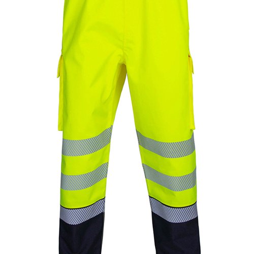 Beeswift Deltic High Visibility Over Trousers Two Tone Saturn Yellow/Navy Blue S
