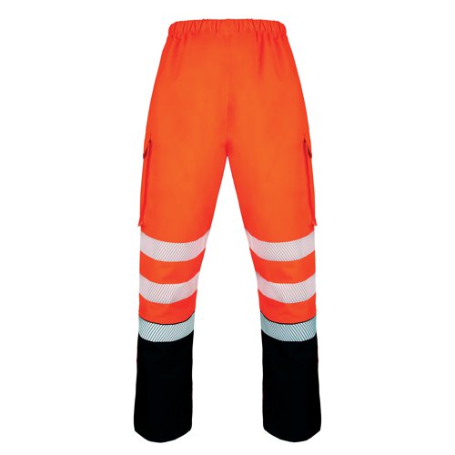 Beeswift Deltic High Visibility Over Trousers Two Tone Orange/Black 2XL
