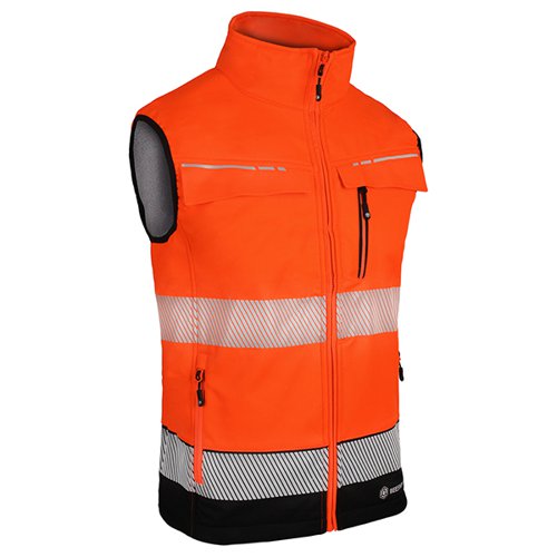 BSW37752 | Fully fleece lined high visibility gilet made from 100 % softshell polyester bonded fabric. Features 5 pockets to keep personal belongings secure and contrasting colour in areas that soil most. Generously sized to fit over other garments. Machine washable at 40 degrees up to a maximum of 5 wash cycles.