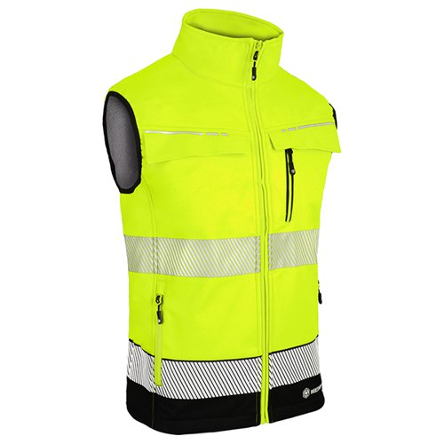 Beeswift Deltic High Visibility Gilet Two-Tone Saturn Yellow/Navy Blue S