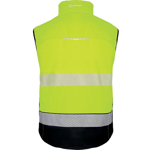 Beeswift Deltic High Visibility Gilet Two-Tone Saturn Yellow/Navy Blue M