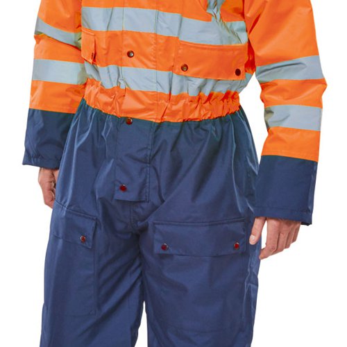 BSW38860 Beeswift Two Tone Hi Visibility Thermal Waterproof Coverall