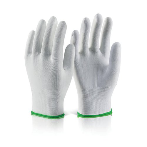Beeswift Polyester Knitted Liner Gloves (Pack of 10) White L