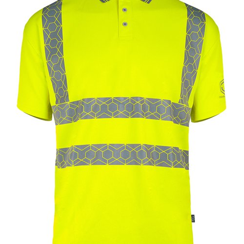 Beeswift Envirowear High Visibility Short Sleeve Polo Shirt Saturn Yellow M