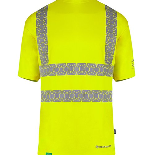 Beeswift Envirowear High Visibility Short Sleeve T-Shirt Saturn Yellow XL