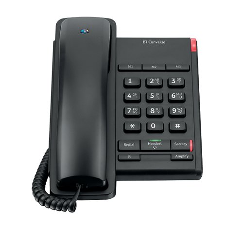 BT Converse 2100 Corded Telephone Black 040206