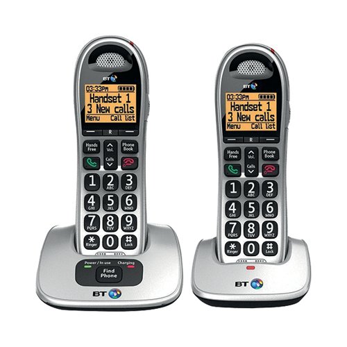 BT 4000 Twin Big Button Dect Telephones