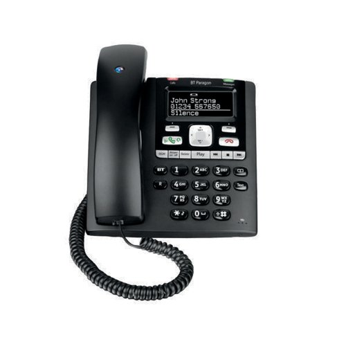 BT Paragon 650 Corded Telephone/Answering Machine Black 032116