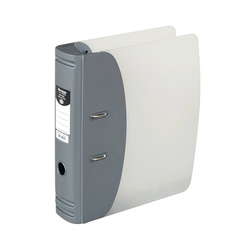 Hermes Lever Arch File Heavy Duty A4 78mm Capacity Silver 832006 BU00021 Buy online at Office 5Star or contact us Tel 01594 810081 for assistance
