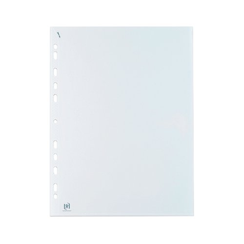 Oxford Quick In Punched Pockets A4 Clear (Pack of 100) 400012939
