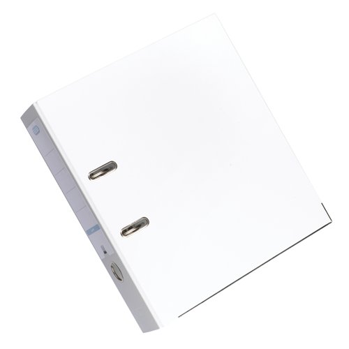 Elba 70mm Lever Arch File Plastic White A4 100102160 - Hamelin - BX145007 - McArdle Computer and Office Supplies