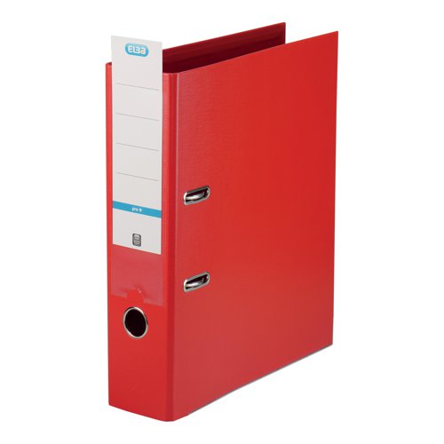 Elba 70mm Lever Arch File Plastic A4 Red 100102172 | BX145009 | Hamelin
