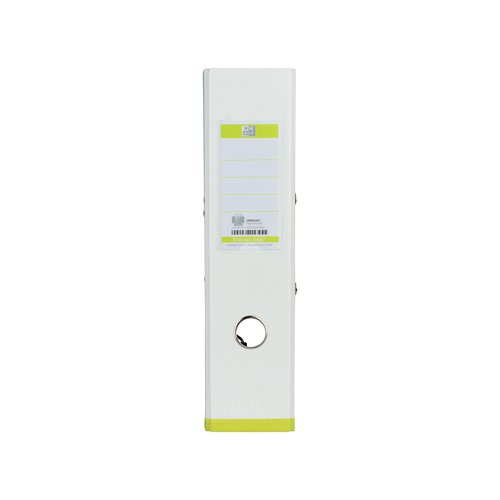 BX15345 Oxford My Colour Lever Arch File A4 White and Lime 100081032