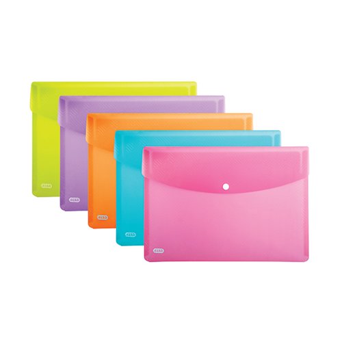Elba Snap Wallet A4 Assorted (Pack of 5) 100201306
