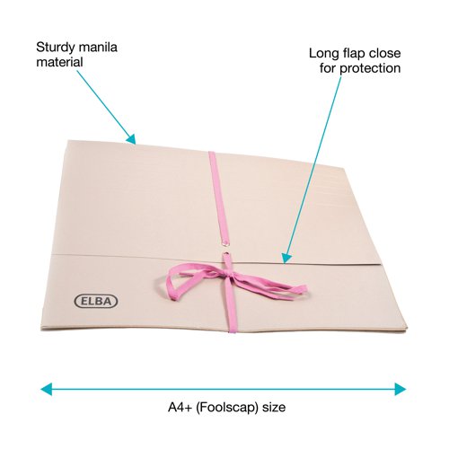 These traditional buff coloured foolscap UK legal wallets are made from 360gsm manilla with wrap around security ribbons and sealed cloth gussets to ensure documents are kept safe and secure. The foolscap wallet has a large 100mm capacity for storing up to 100 sheets of 80gsm paper. The wallet is 100% recyclable and is supplied in a pack of 25 wallets.