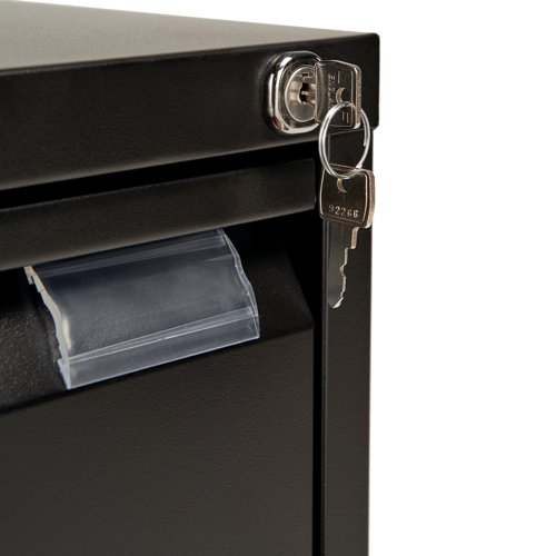 Bisley 2 Drawer Filing Cabinet Lockable 470x622x711mm Black BS2E BLACK - Bisley - BY00495 - McArdle Computer and Office Supplies