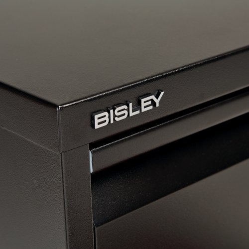 Bisley 4 Drawer Filing Cabinet Lockable 470x622x1321mm Black BS4E BLACK