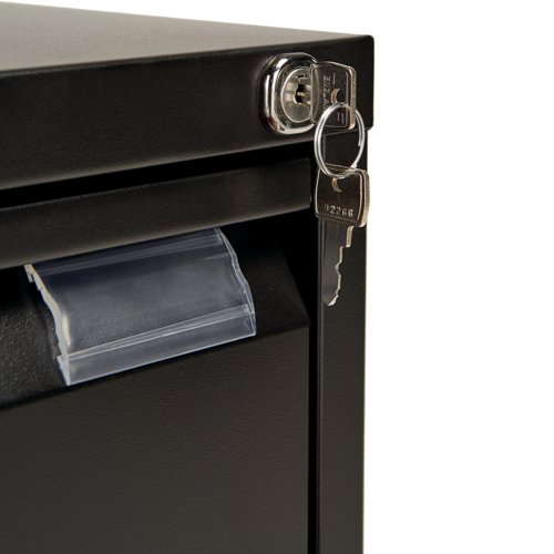 For the security of your paperwork and your peace of mind, this Bisley Black 4 Drawer Filing Cabinet has an anti-tilting device fitted as standard, and a superior locking facility located on the top of the frame. Each drawer has full extension to allow you access to the entire contents quickly and easily, and gives you 20 percent more capacity that standard extension. When closed, this cabinet is flush fronted for simple, convenient placing around your home or office.