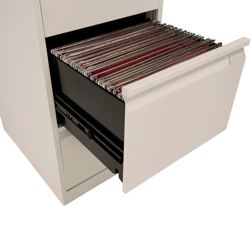 Bisley 4 Drawer Filing Cabinet Lockable 470x622x1321mm Goose Grey BS4EGY