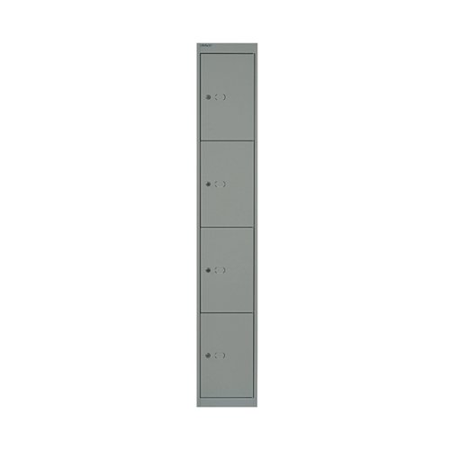 Bisley 4 Door Locker 305x457x1802mm Goose Grey BS2E